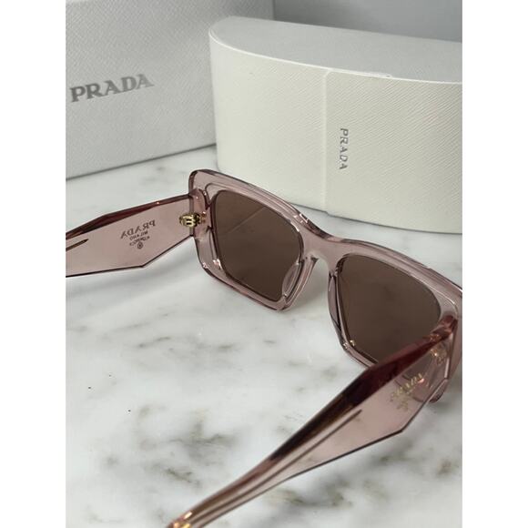 NEW Prada PR08YS Symbole Sunglasses in Peach Pink - Picture 8 of 9